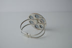 Vintage Large Grey Cabachon Stone Cuff Bangle