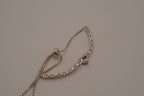 Sterling silver Blue heart Bolo tie bracelet