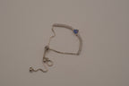 Sterling silver Blue heart Bolo tie bracelet