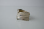 Vintage 1970s Silver Leaf Hinged Bangle