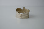 Vintage 1970s Silver Leaf Hinged Bangle