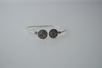 Oxidized Silver Adjustable Cuff Bangle