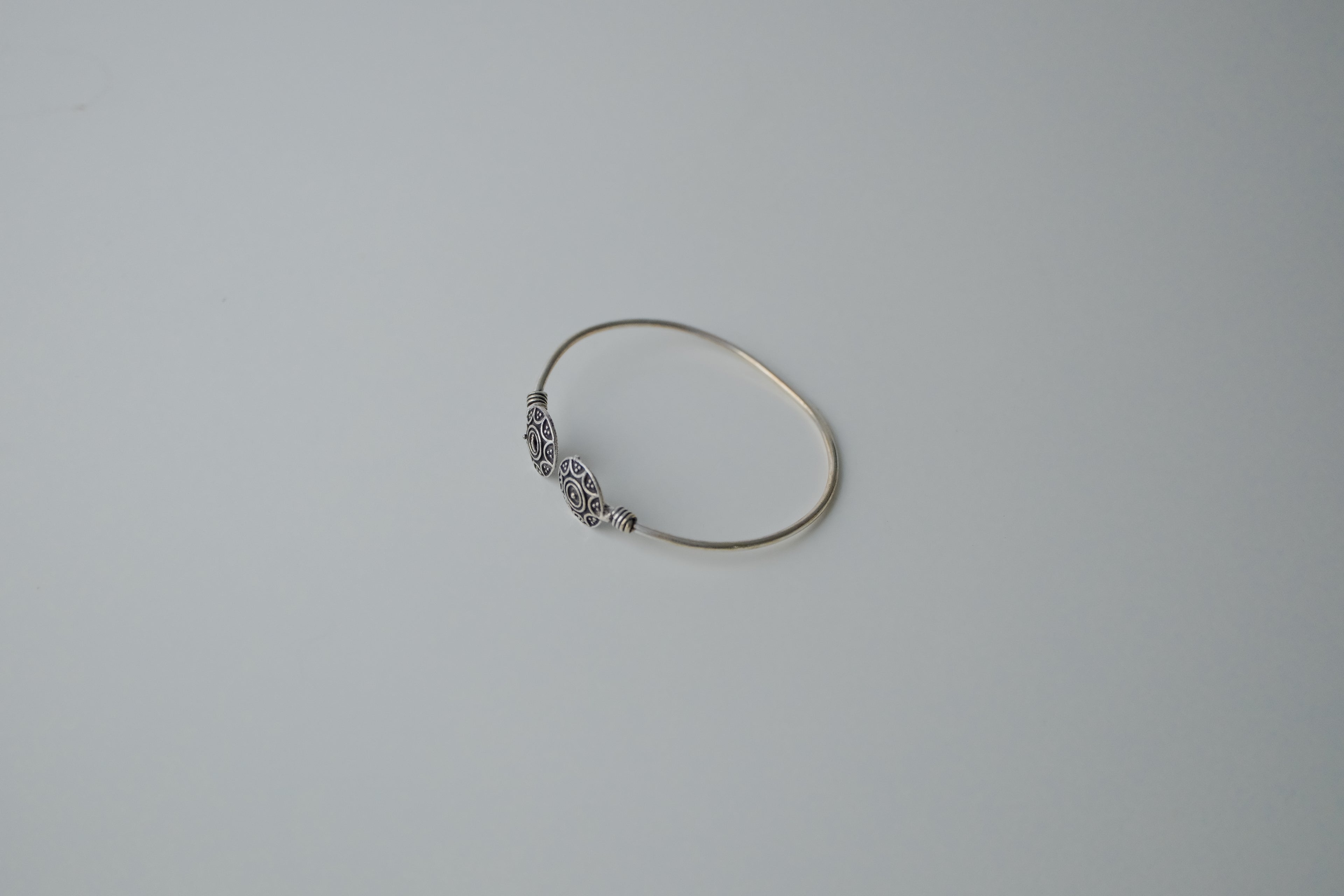 Oxidized Silver Adjustable Cuff Bangle