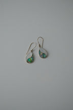 Sterling Silver Abalone Teardrop Earrings