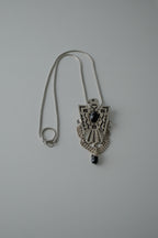 Vintage Thunderbird Onyx Brooch/ Necklace