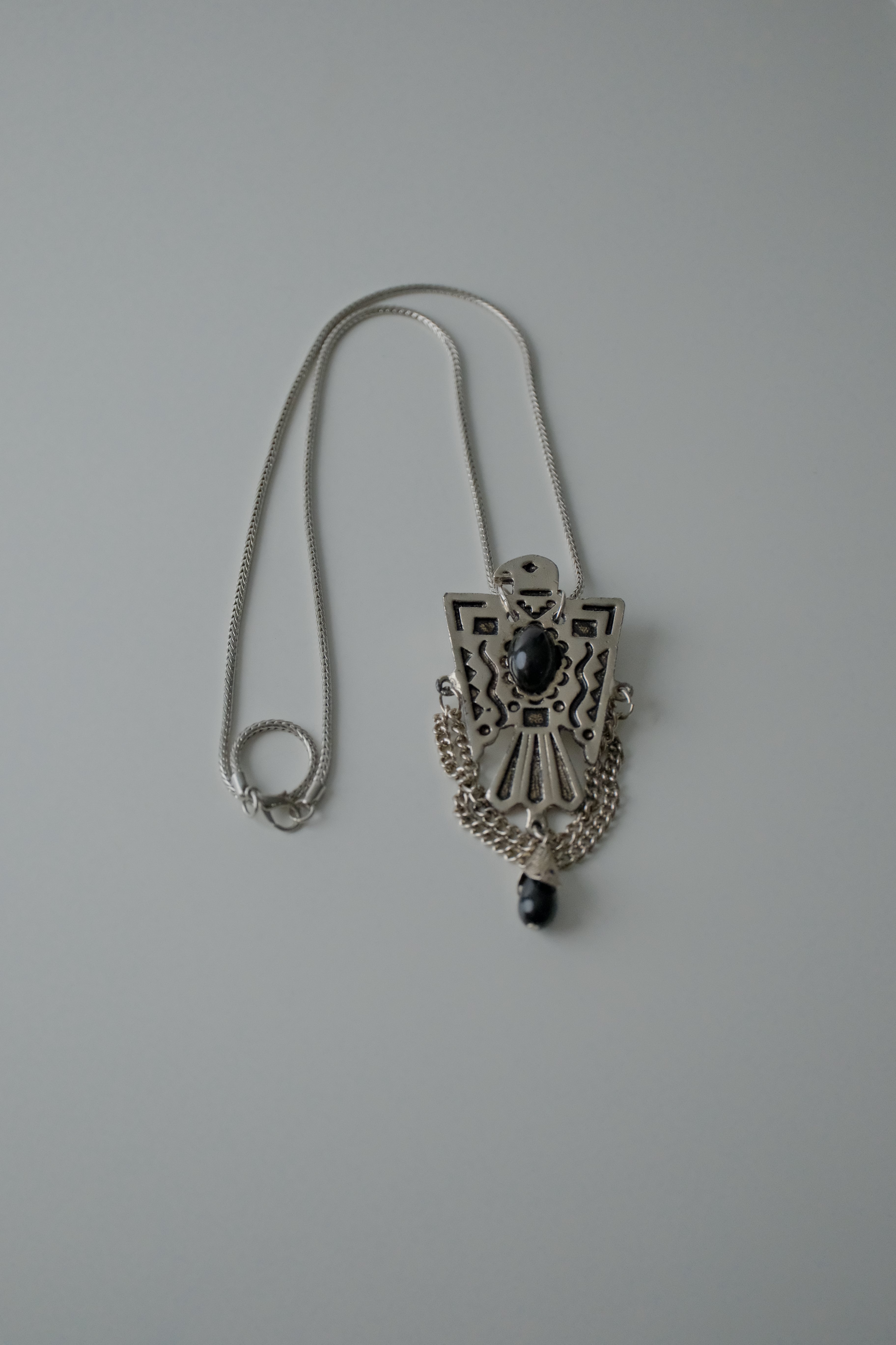 Vintage Thunderbird Onyx Brooch/ Necklace