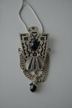 Vintage Thunderbird Onyx Brooch/ Necklace