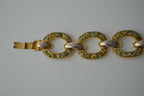 Vintage Jade Shards Gold Tone Bracelet