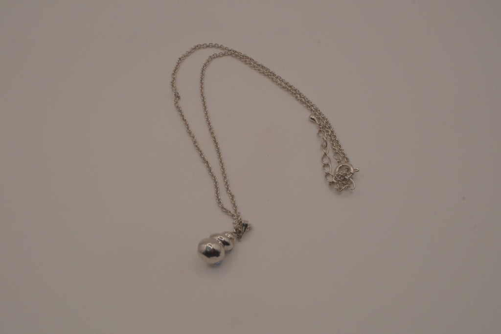 Blue swirling sea shell pendant necklace
