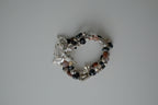 Vintage Silver Butterfly Layered Stretch Bracelet