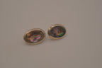 Vintage Sterling silver abalone shell earrings&nbsp;