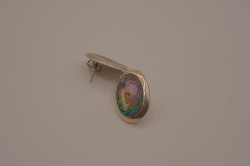 Vintage Sterling silver abalone shell earrings&nbsp;