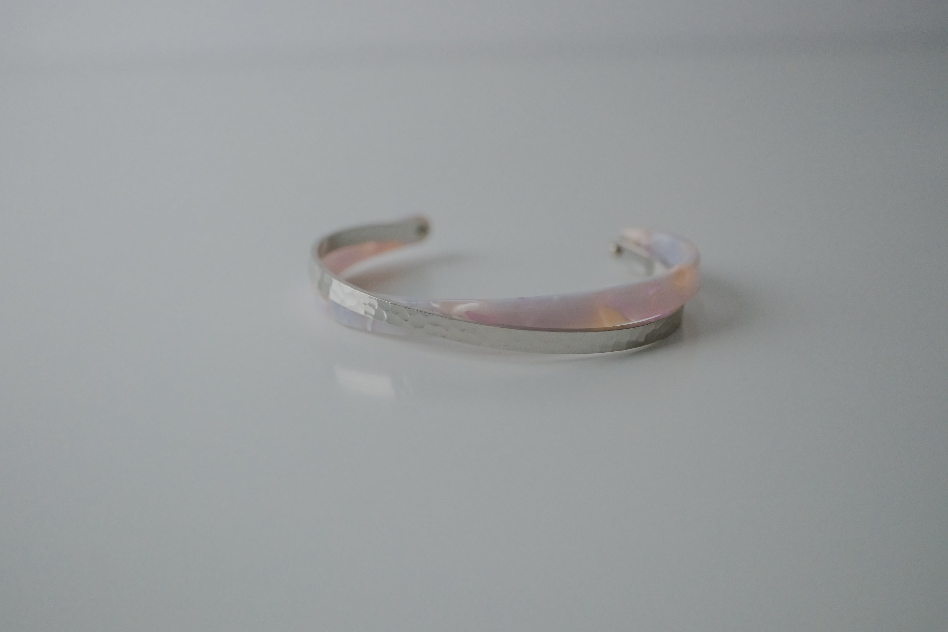 Vintage Double Layered Silver and Pink Cuff&nbsp;