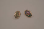 Vintage Sterling silver abalone shell earrings&nbsp;