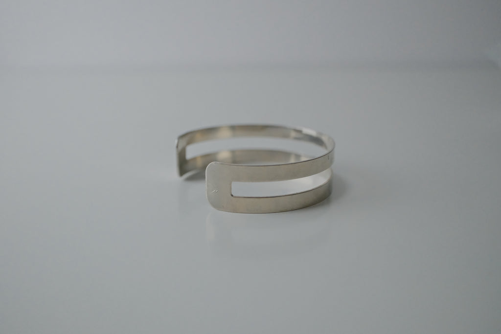 Vintage LBVYR Double Layered Silver Cuff&nbsp;
