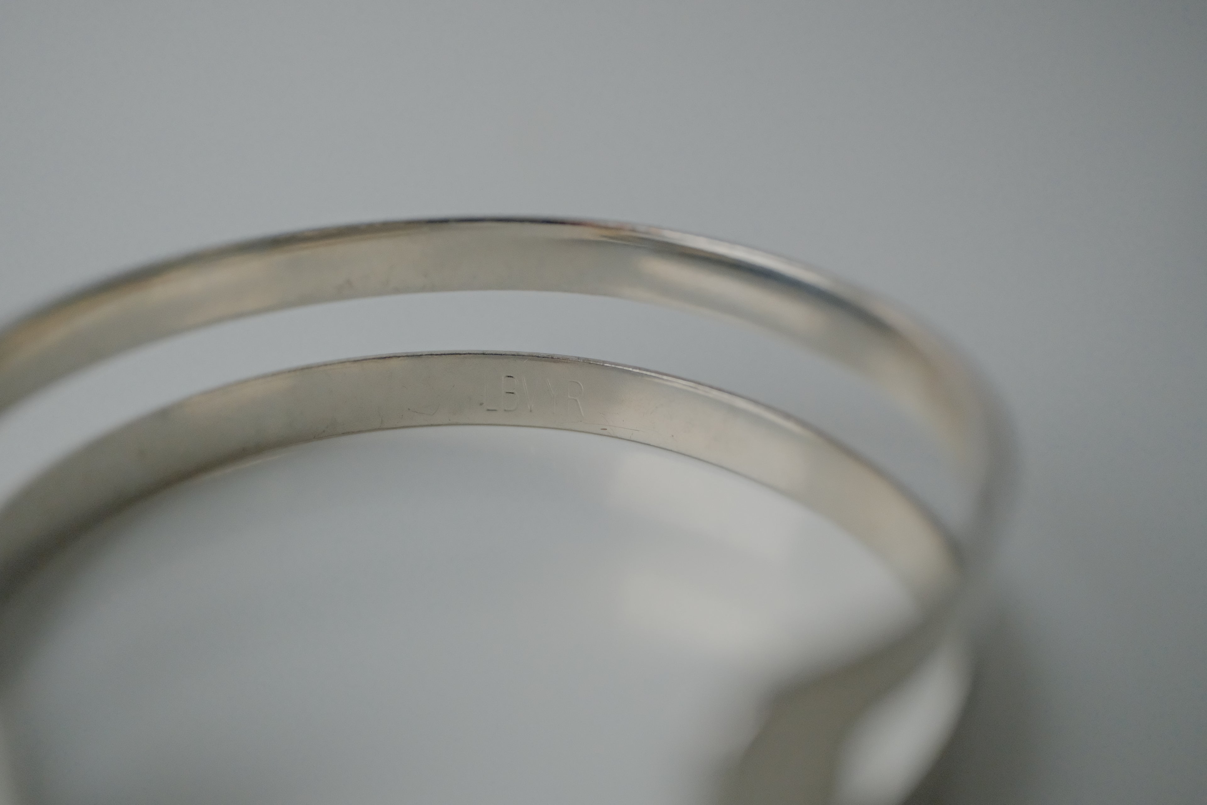 Vintage LBVYR Double Layered Silver Cuff&nbsp;
