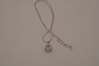 Sterling silver multicolor gemstone flower pendant necklace