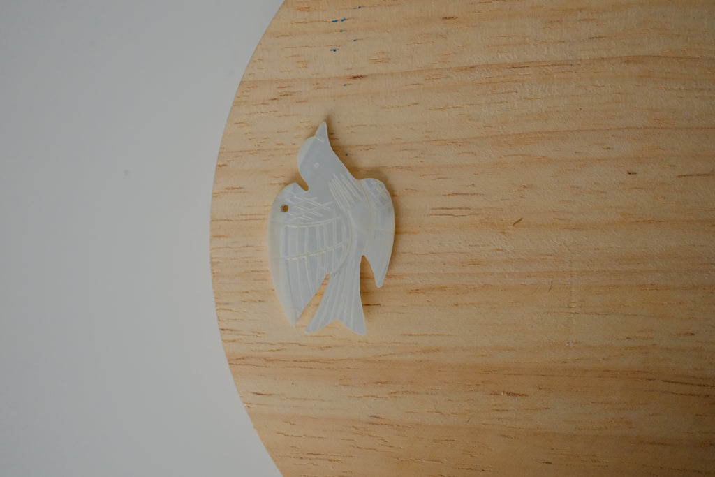 Vintage Mother of Pearl Dove Pendant