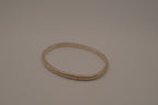 Vintage Mexican Sterling Silver Multi-Gemstone Inlay Hinged Bangle Bracelet