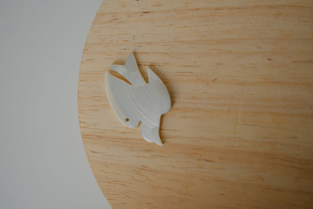 Vintage Mother of Pearl Dove Pendant
