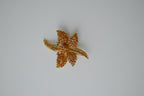 Vintage Orange Flower Rhinestone Brooch