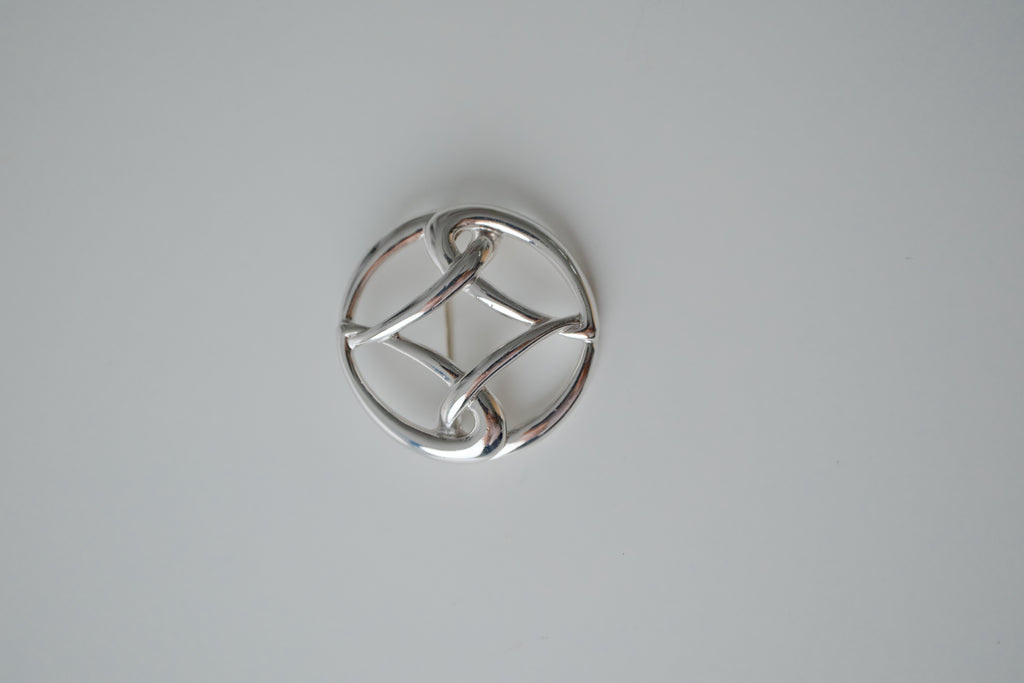 Vintage Monet Knot Silver Brooch