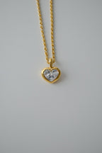 Vintage Avon Gold Heart Necklace
