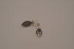 Vintage Sterling silver marquise-cut Black Onyx earrings