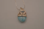 Sterling silver Larimar sailboat pendant