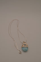 Sterling silver Larimar sailboat pendant