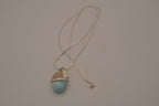 Sterling silver Larimar sailboat pendant