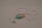 Sterling silver Larimar sailboat pendant