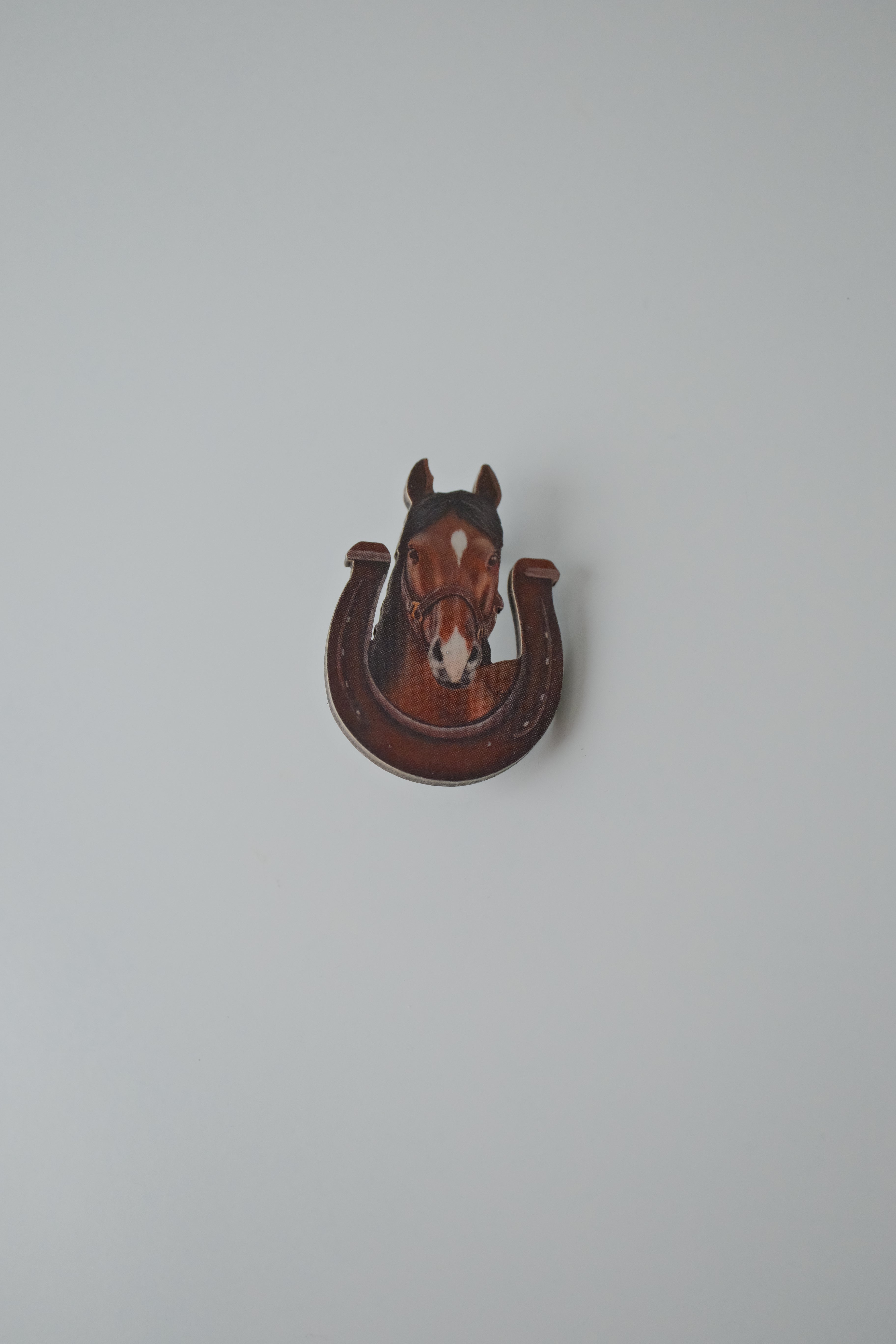 Vintage Horse Printed Brooch