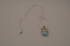 Sterling silver Larimar sailboat pendant