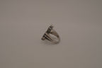 Silver tone Maltese cross ring