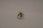 Silver tone Maltese cross ring