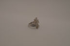 Silver tone Maltese cross ring