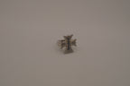 Silver tone Maltese cross ring