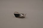 Modernist asymmetrical double finger ring