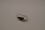 Modernist asymmetrical double finger ring