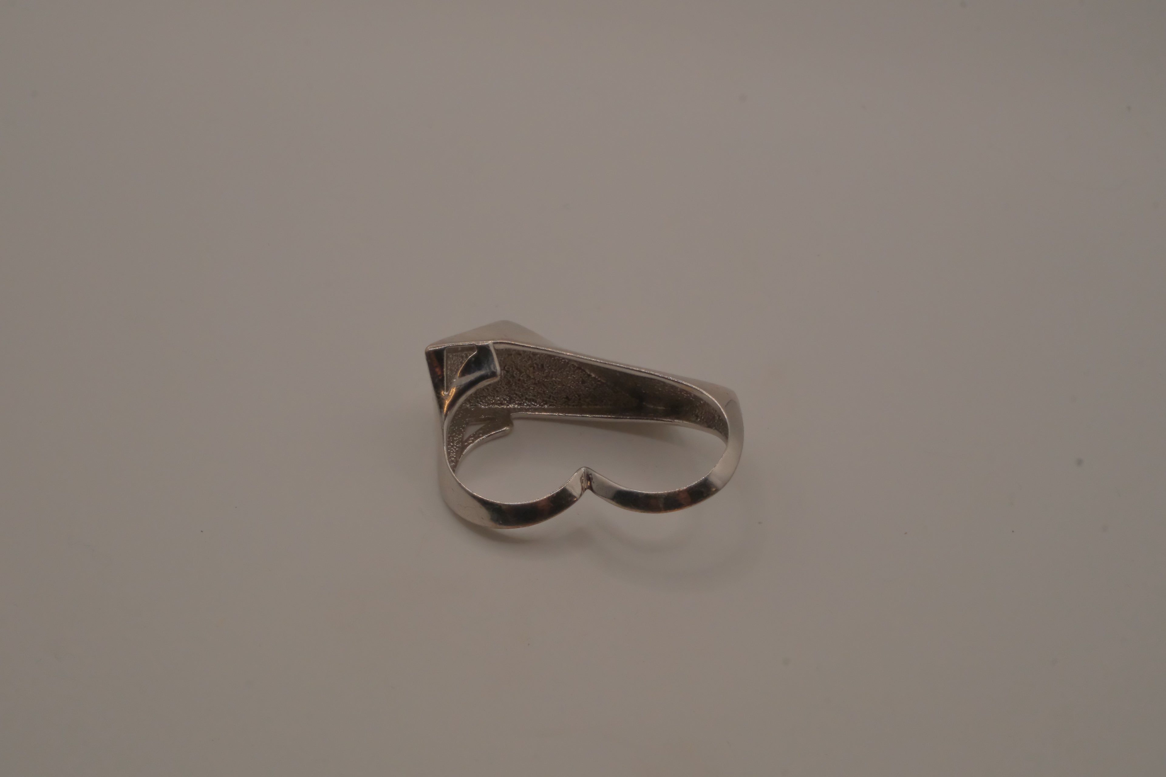 Modernist asymmetrical double finger ring