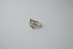 Vintage Avon Silver Bow Rhinestone Ring
