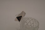 Modernist asymmetrical double finger ring