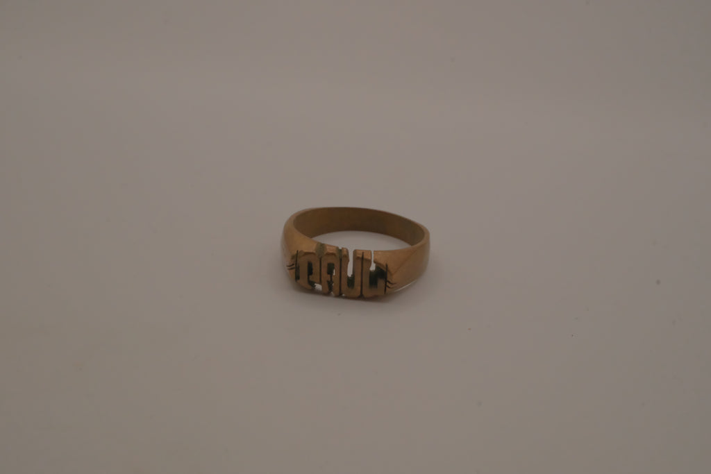 Vintage custom name "PAUL" sculpted ring