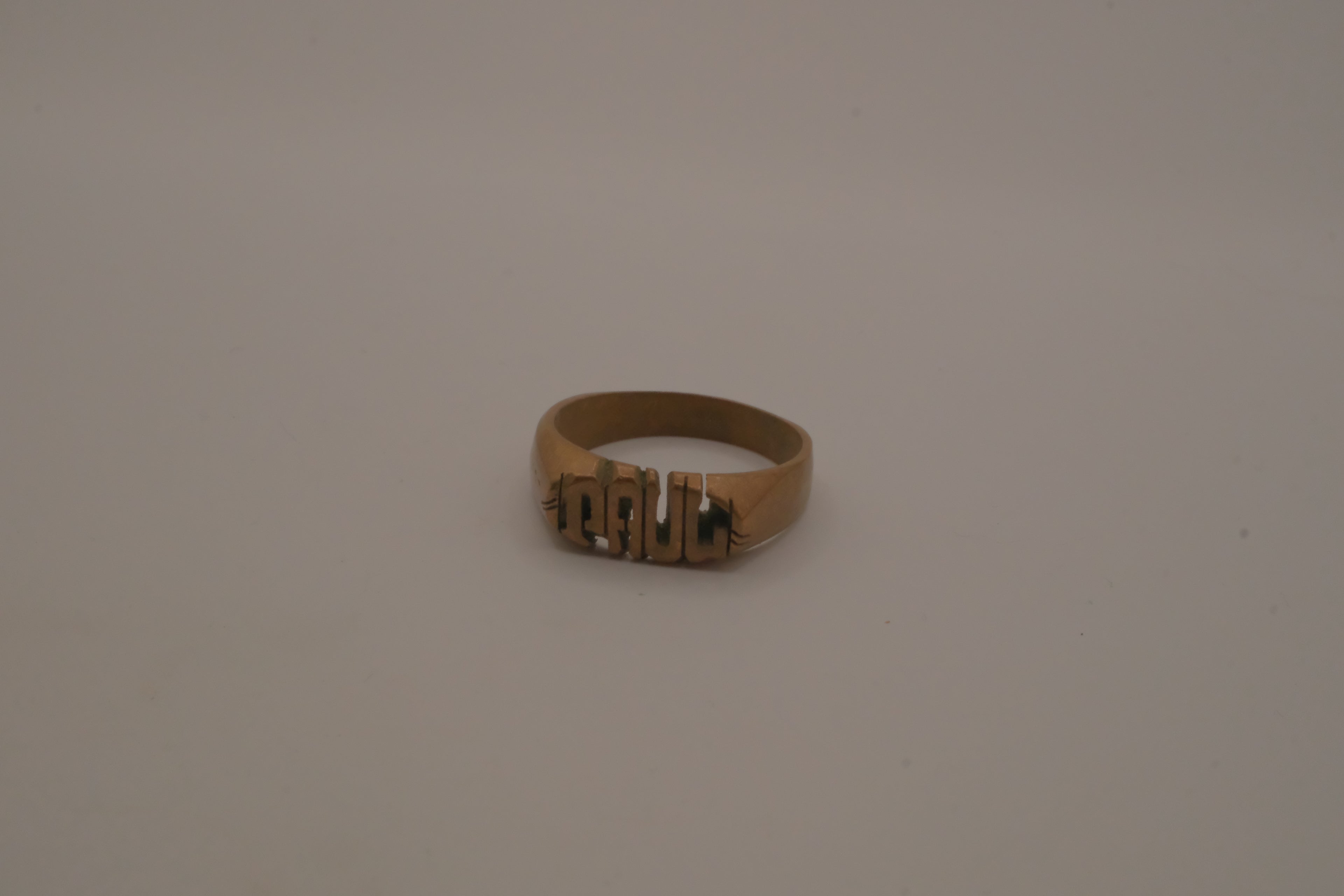Vintage custom name "PAUL" sculpted ring