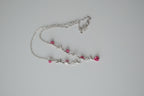 Vintage Pink Flower Crystal Necklace
