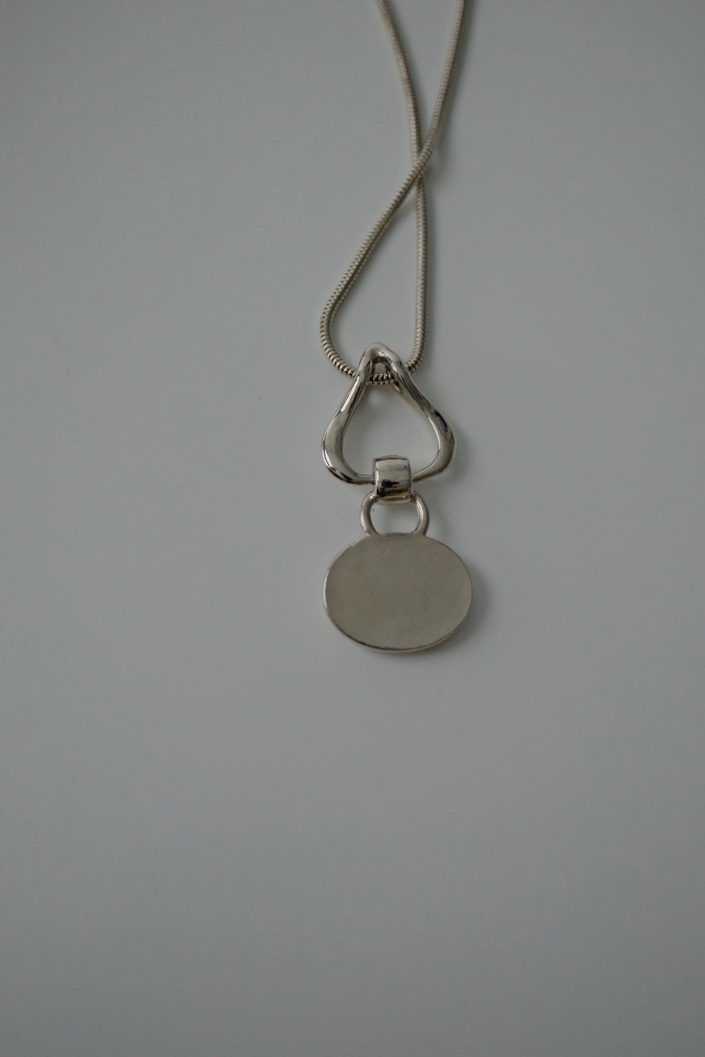 Vintage Blue Enamel Swirl Necklace