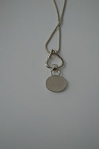 Vintage Blue Enamel Swirl Necklace