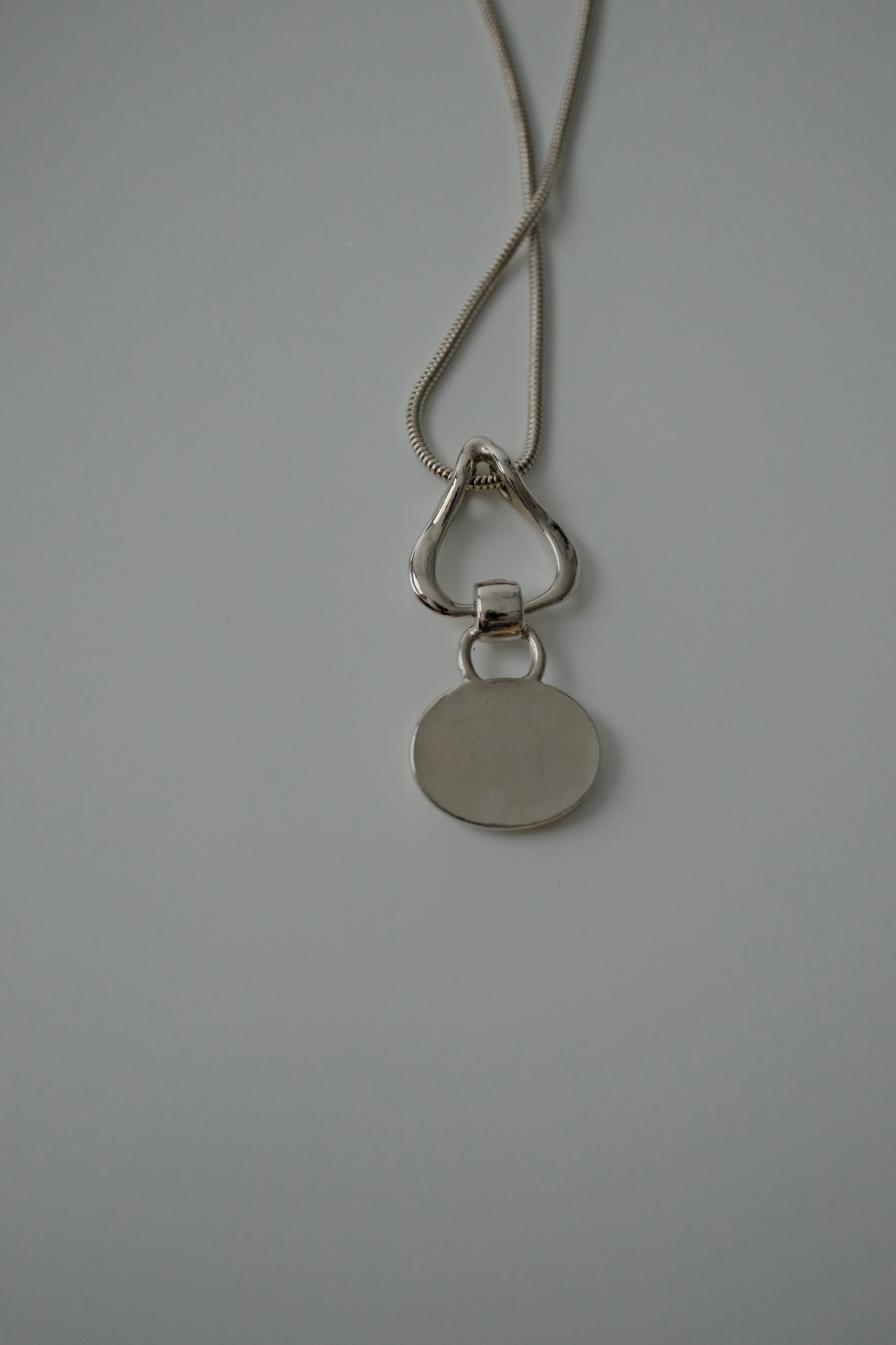 Vintage Blue Enamel Swirl Necklace