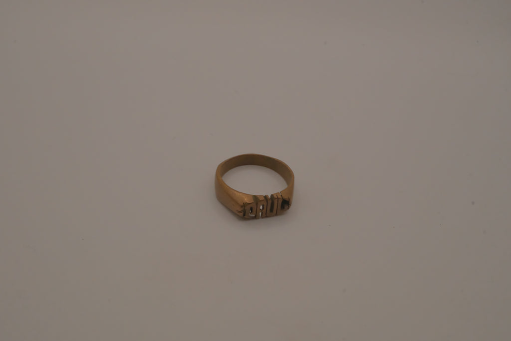 Vintage custom name "PAUL" sculpted ring
